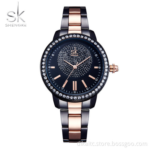 SK Super Starry Sky Rhinestone Chain Stainless Steel Watches for Women Top Brand Clock Lady Wrist Quartz Watch Relogio Feminino